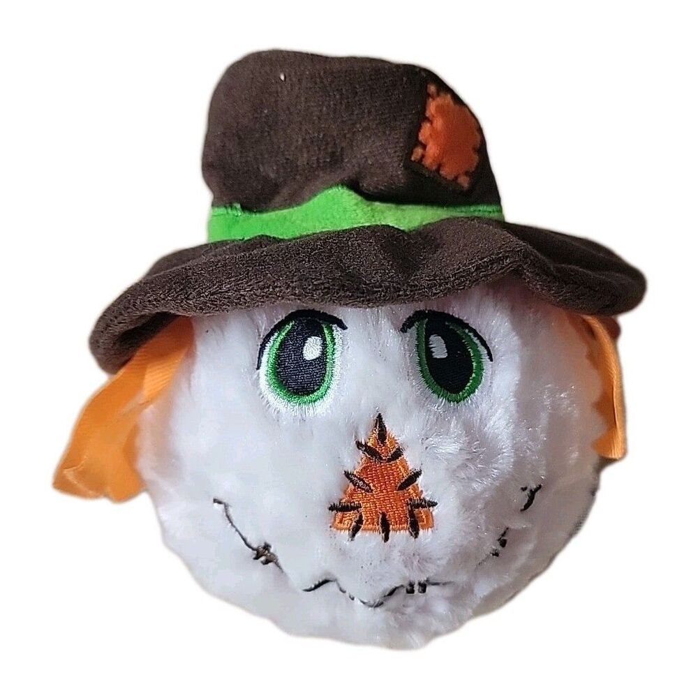 Multipet Scarecrow Bumpy Head 4.5” Dog Toy With Squeaker NEW